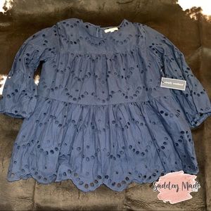 BNWOT Navy Simply Southern 3/4 Sleeve Top